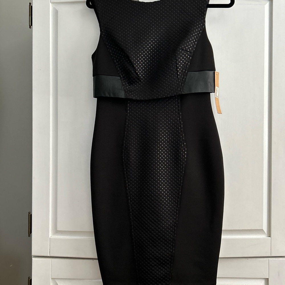 NWT RACHEL RACHEL ROY Women's Black Zip Back Sleeveless Sheath Dress SZ 4